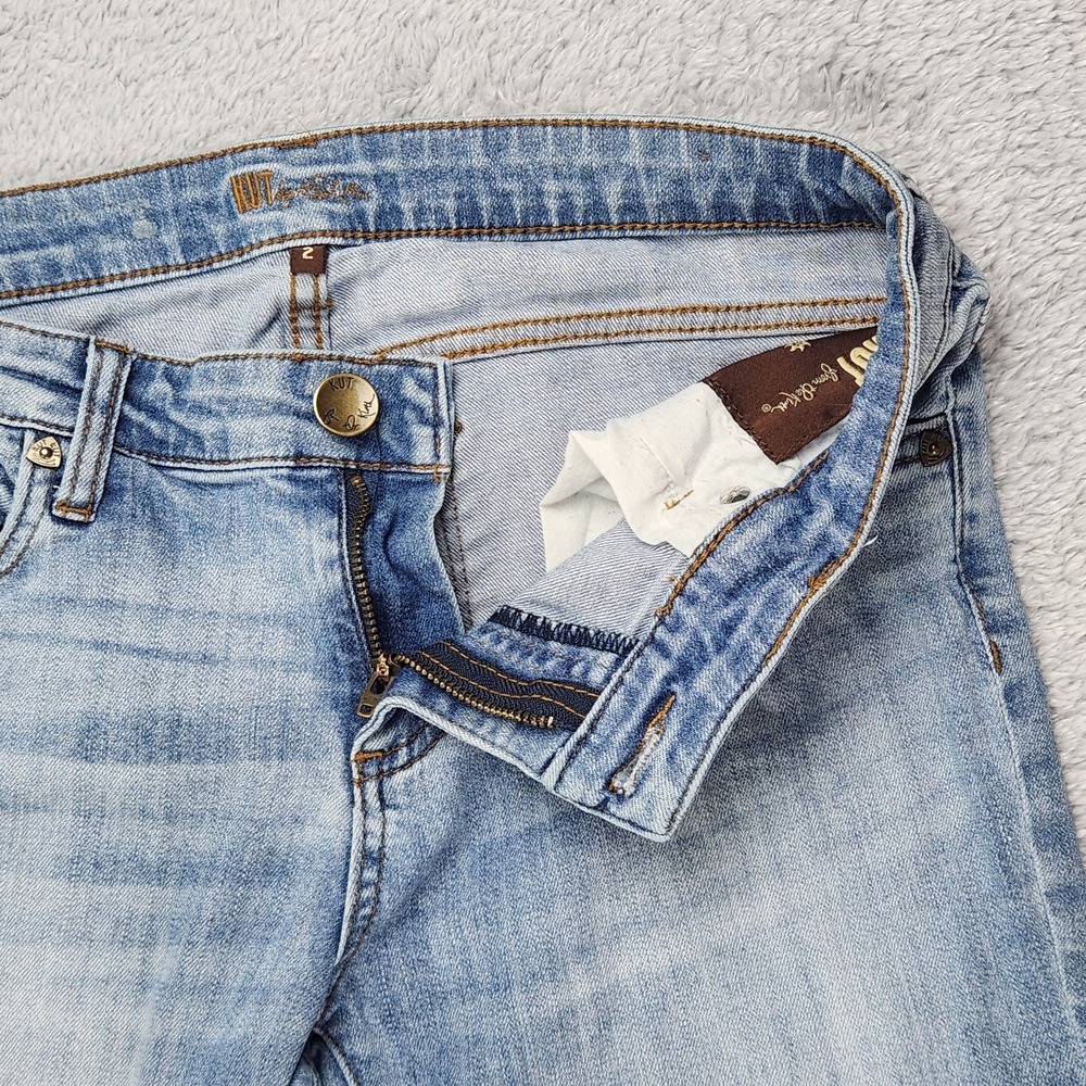 Kut from the Kloth Jeans Womens 2 Blue Distressed Skinny Stretch Denim SP017MD9 - Picture 12 of 16